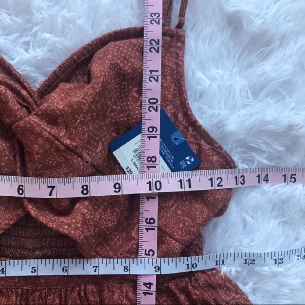 FLASH SALE ITEM! BOHO BURNT ORANGE ROMPER WITH POCKETS & CUTOUT - Picture 8 of 11